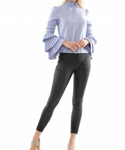 Why Dress Stripe Fabric Pleat Detail Top 9 Why Dress Stripe Fabric Pleat Detail Top