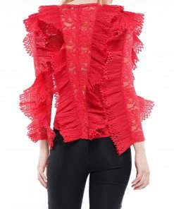 Why Dress BEST SELLER Lace Ruffle Detail Blouse Top 20 Why Dress BEST SELLER Lace Ruffle Detail Blouse Top