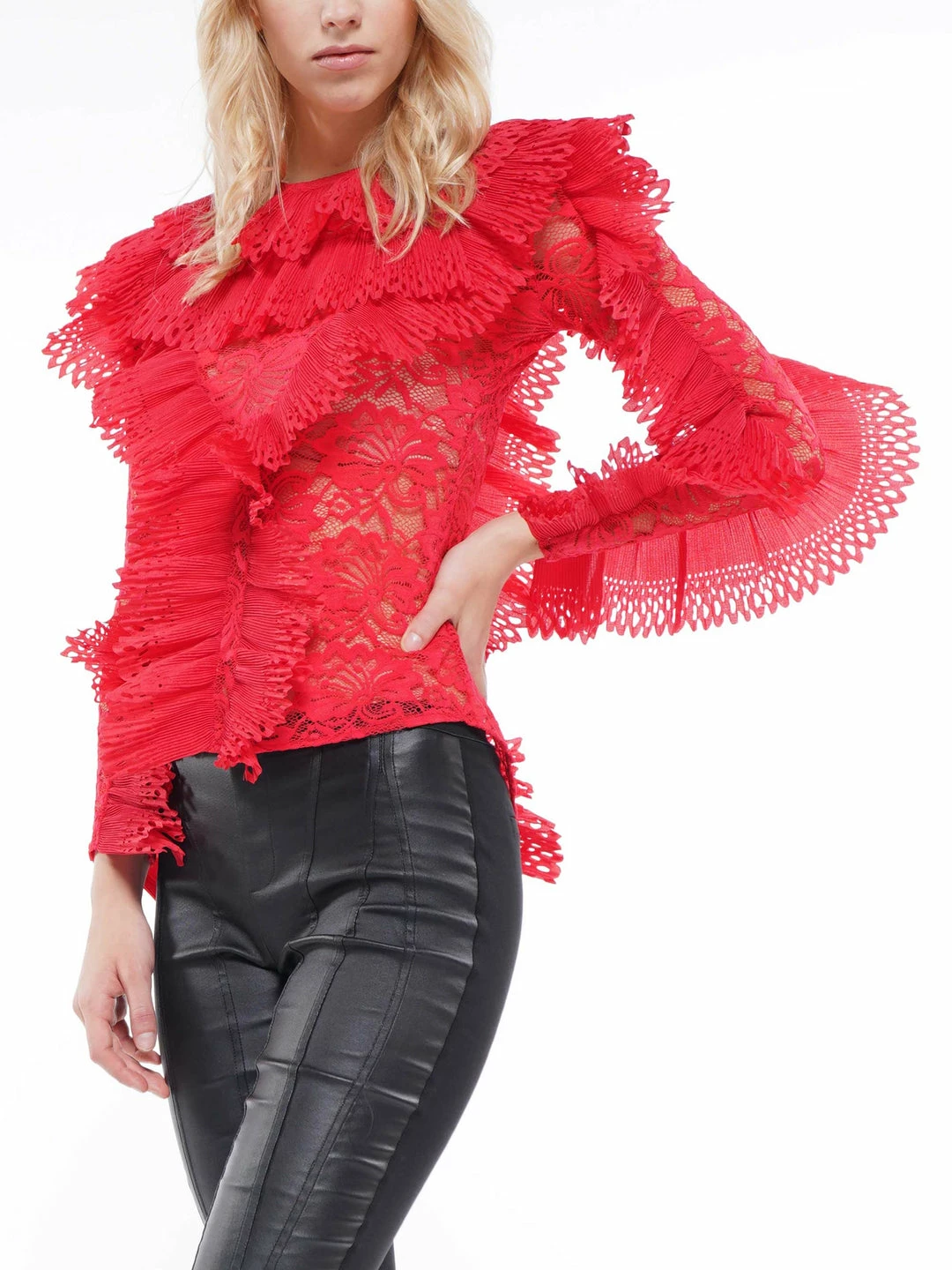 Why Dress BEST SELLER Lace Ruffle Detail Blouse Top 8 Why Dress BEST SELLER Lace Ruffle Detail Blouse Top