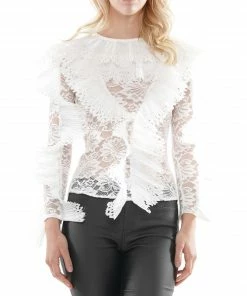 Why Dress BEST SELLER Lace Ruffle Detail Blouse Top 21 Why Dress BEST SELLER Lace Ruffle Detail Blouse Top