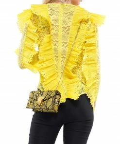 Why Dress BEST SELLER Lace Ruffle Detail Blouse Top 16 Why Dress BEST SELLER Lace Ruffle Detail Blouse Top