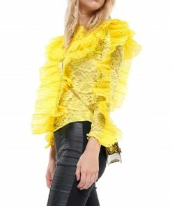Why Dress BEST SELLER Lace Ruffle Detail Blouse Top
