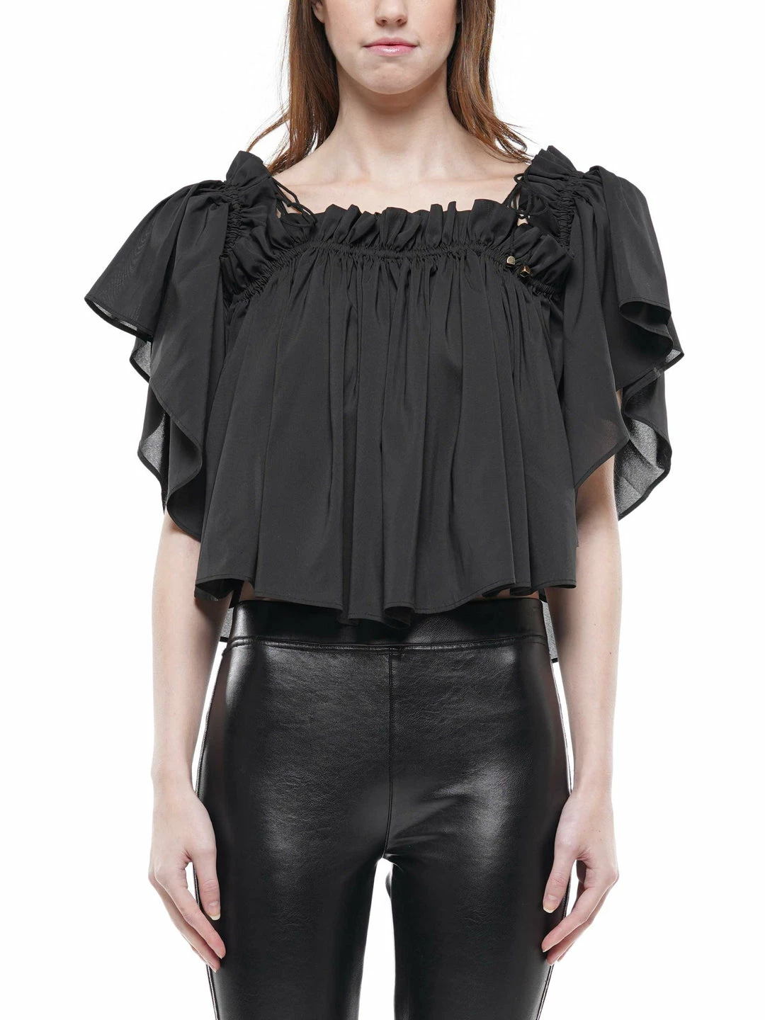 Why Dress Off-shoulder Shirred Top TOPS 3 Why Dress Off-shoulder Shirred Top TOPS