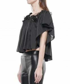 Why Dress Off-shoulder Shirred Top TOPS