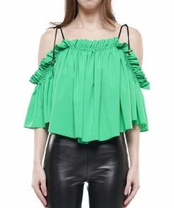 Why Dress Off-shoulder Shirred Top TOPS 14 Why Dress Off-shoulder Shirred Top TOPS
