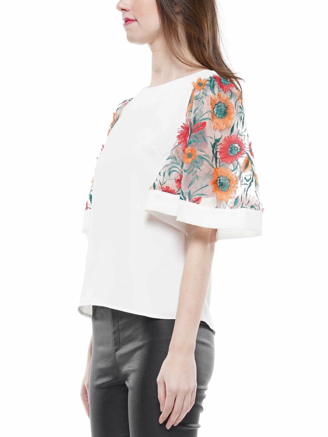 Why Dress Mesh Embroidery Sleeve Top TOPS 4 Why Dress Mesh Embroidery Sleeve Top TOPS