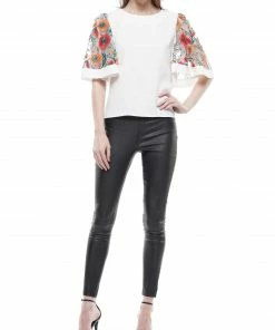 Why Dress Mesh Embroidery Sleeve Top TOPS 9 Why Dress Mesh Embroidery Sleeve Top TOPS