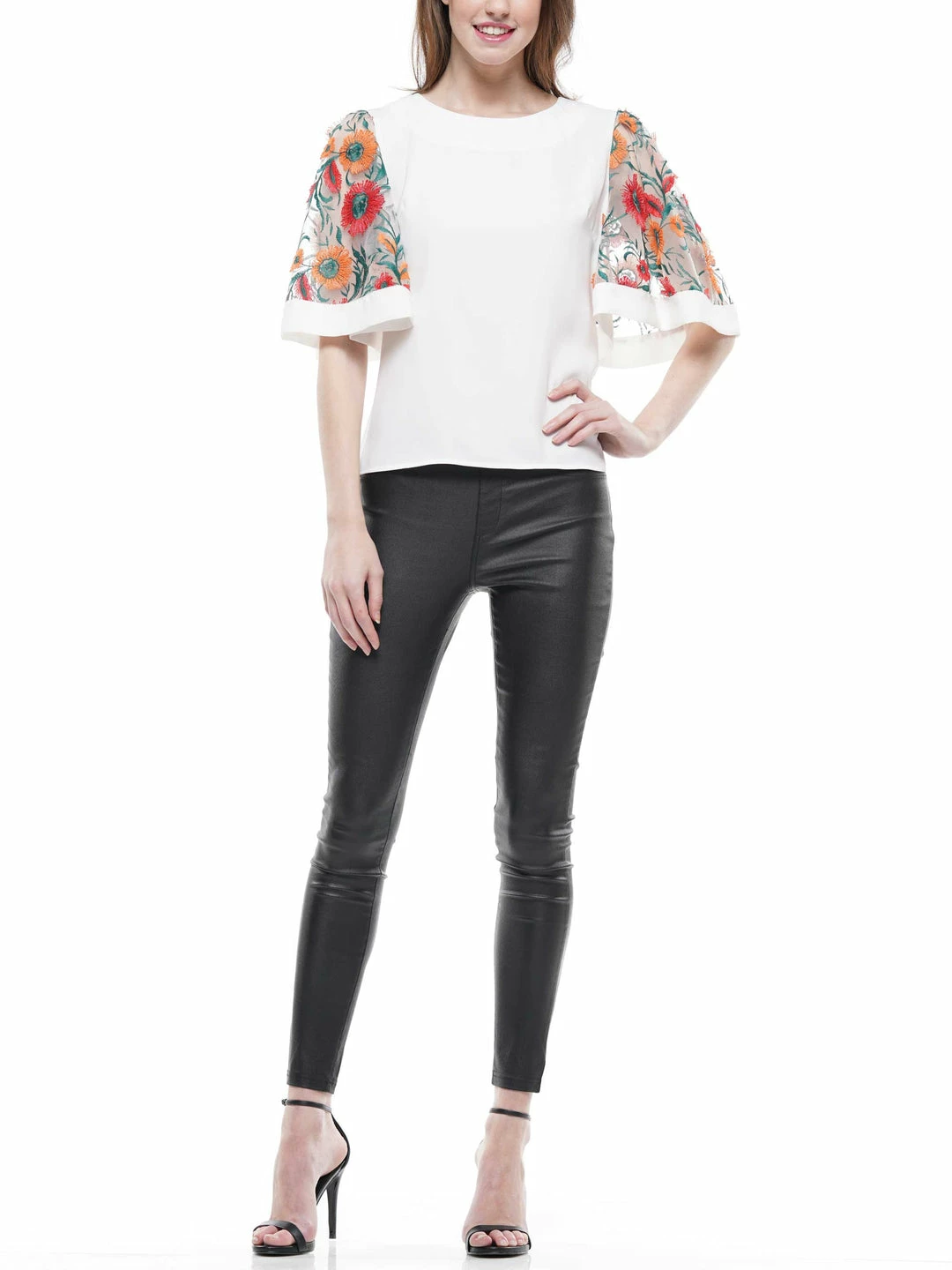 Why Dress Mesh Embroidery Sleeve Top TOPS 6 Why Dress Mesh Embroidery Sleeve Top TOPS