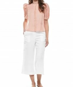 Why Dress Crinkled Organza Detailed Sleeve Top TOPS 13 Why Dress Crinkled Organza Detailed Sleeve Top TOPS