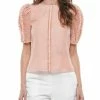 Why Dress Crinkled Organza Detailed Sleeve Top TOPS 2 Why Dress Crinkled Organza Detailed Sleeve Top TOPS