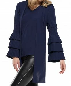 Why Dress Tie Neck And Pleated Sleeve Top BEST SELLER 23 Why Dress Tie Neck And Pleated Sleeve Top BEST SELLER