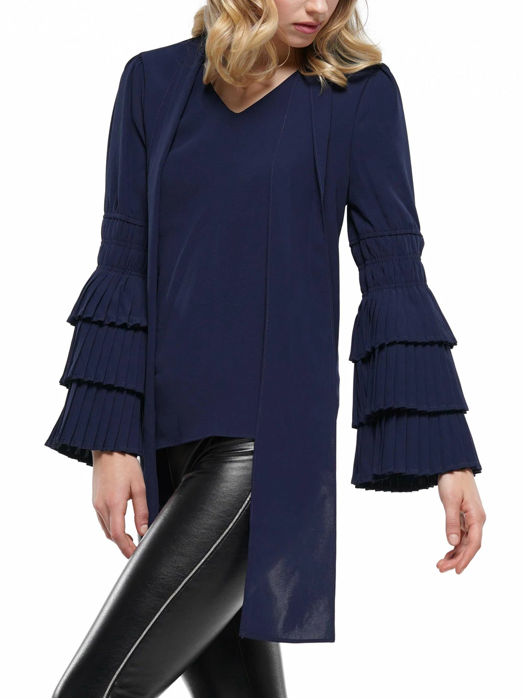 Why Dress Tie Neck And Pleated Sleeve Top BEST SELLER 12 Why Dress Tie Neck And Pleated Sleeve Top BEST SELLER