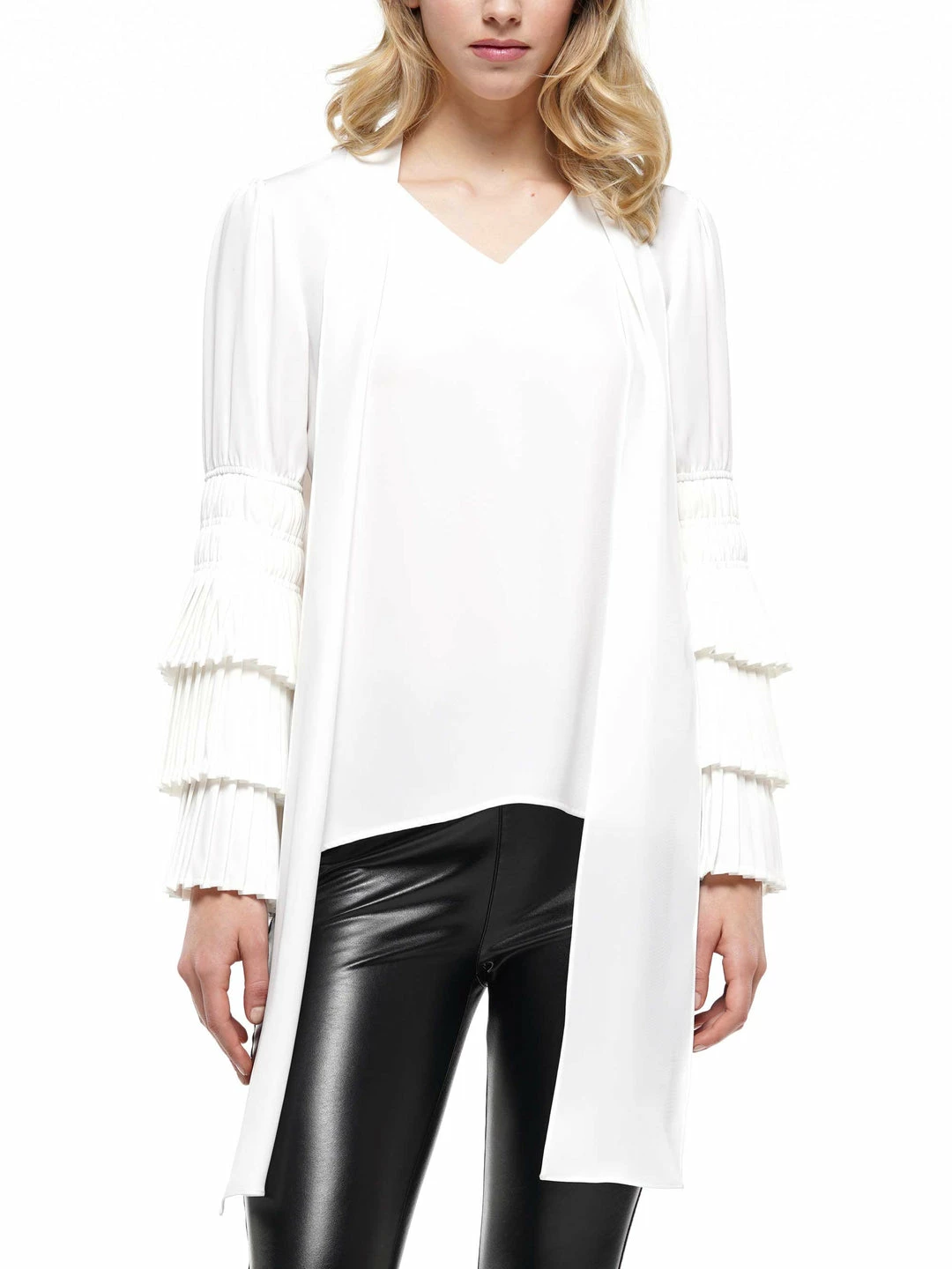 Why Dress Tie Neck And Pleated Sleeve Top BEST SELLER 3 Why Dress Tie Neck And Pleated Sleeve Top BEST SELLER