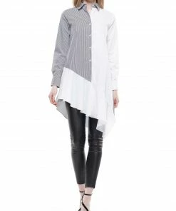 WHY DRESS Sales 25 Why Dress Asymmetrical Hemline Shirt TOPS