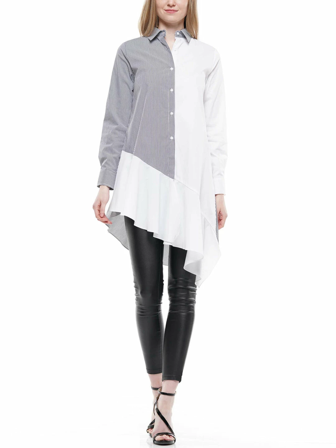 Why Dress Asymmetrical Hemline Shirt TOPS 3 Why Dress Asymmetrical Hemline Shirt TOPS