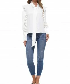 Why Dress Ruffle Bishop Sleeve Blouse