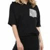 Why Dress Short Sleeve Hoodie Feature Heat Stone Trim 1 Why Dress Short Sleeve Hoodie Feature Heat Stone Trim