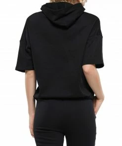 Why Dress Short Sleeve Hoodie Feature Heat Stone Trim 8 Why Dress Short Sleeve Hoodie Feature Heat Stone Trim