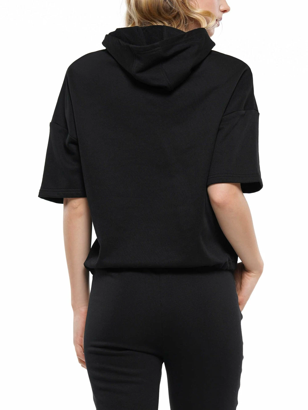 Why Dress Short Sleeve Hoodie Feature Heat Stone Trim 5 Why Dress Short Sleeve Hoodie Feature Heat Stone Trim