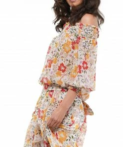 Why Dress Floral Off The Shoulder Top TOPS