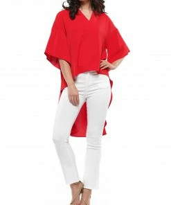 Why Dress V-neck High-low Top 17 Why Dress V-neck High-low Top