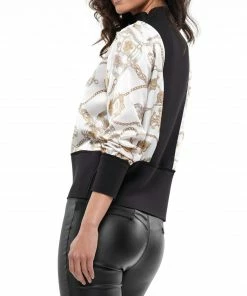 Why Dress Scarf Print Long Sleeve Top SWEATSHIRTS