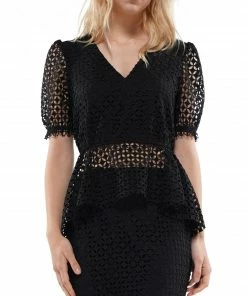 Why Dress TOPS Cinched Peplum Waist Top