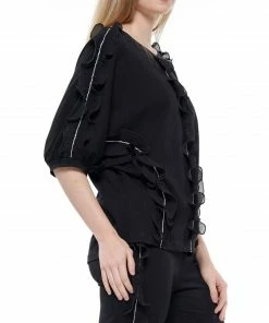 Why Dress Ruffled Pullover Top