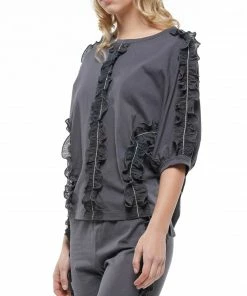 Why Dress Ruffled Pullover Top