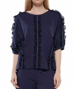 Why Dress Ruffled Pullover Top