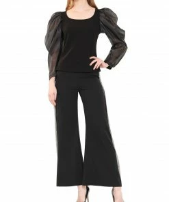 Why Dress TOPS Organza Puff Sleeve Top