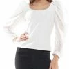 Why Dress TOPS Organza Puff Sleeve Top 1 Why Dress TOPS Organza Puff Sleeve Top