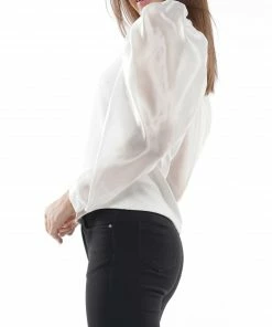 Why Dress TOPS Organza Puff Sleeve Top