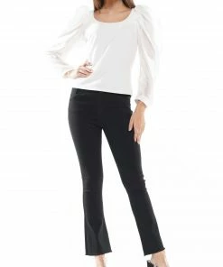 Why Dress TOPS Organza Puff Sleeve Top