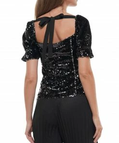 Why Dress TOPS Sequin Puff Sleeve Top 12 Why Dress TOPS Sequin Puff Sleeve Top
