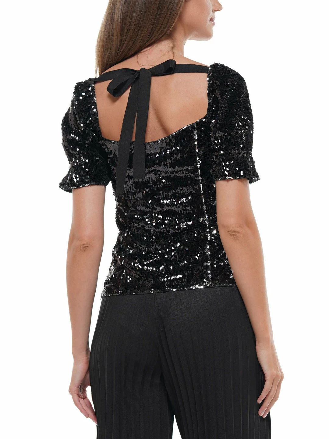 Why Dress TOPS Sequin Puff Sleeve Top 5 Why Dress TOPS Sequin Puff Sleeve Top