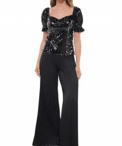 Why Dress TOPS Sequin Puff Sleeve Top 13 Why Dress TOPS Sequin Puff Sleeve Top