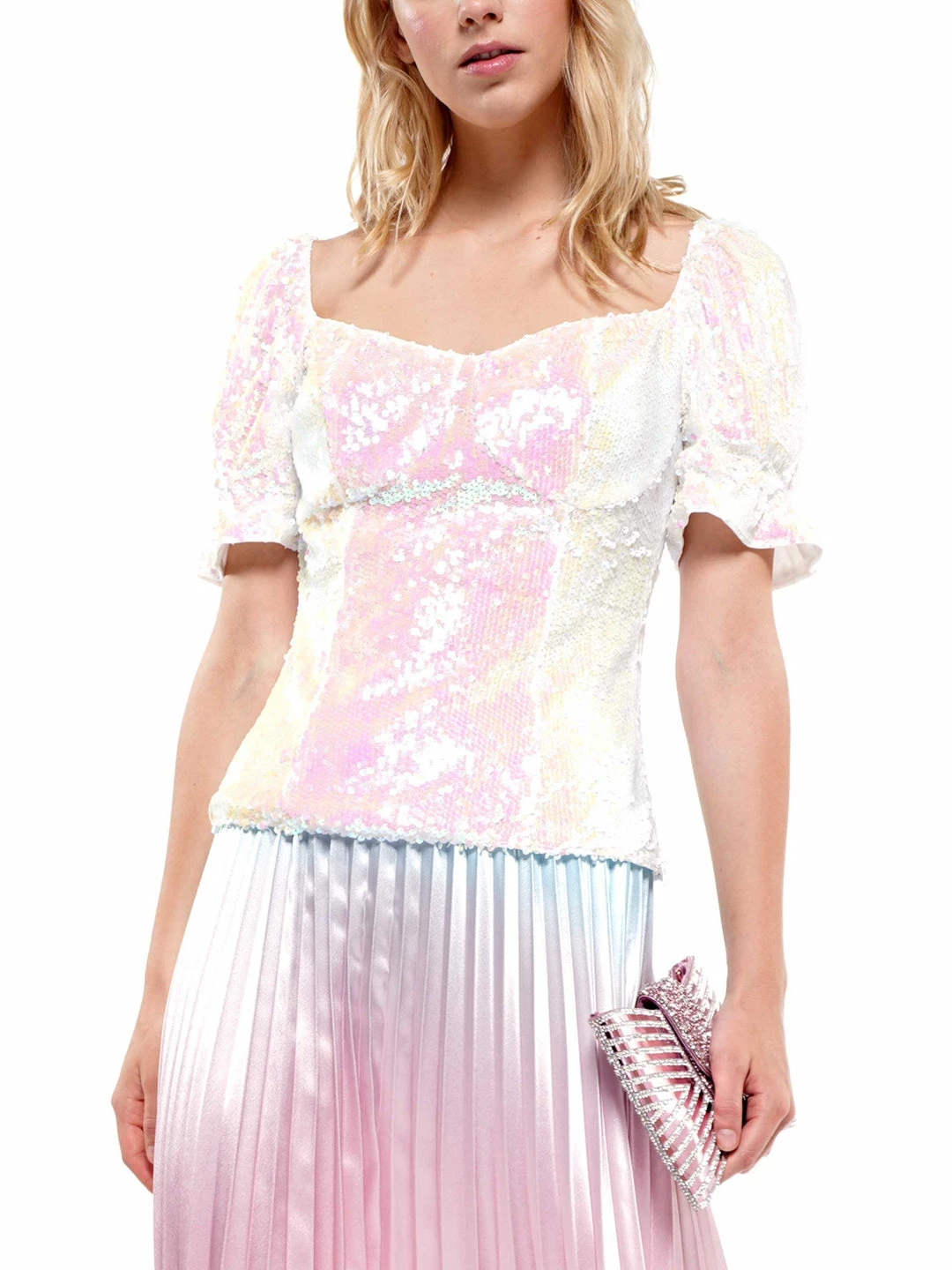 Why Dress TOPS Sequin Puff Sleeve Top 7 Why Dress TOPS Sequin Puff Sleeve Top