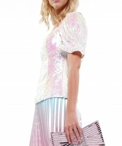 Why Dress TOPS Sequin Puff Sleeve Top 15 Why Dress TOPS Sequin Puff Sleeve Top