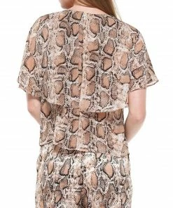 Why Dress BLOUSES Animal Printing Cape Top 8 Why Dress BLOUSES Animal Printing Cape Top