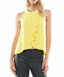 Why Dress TOPS Ruffle Cross Top