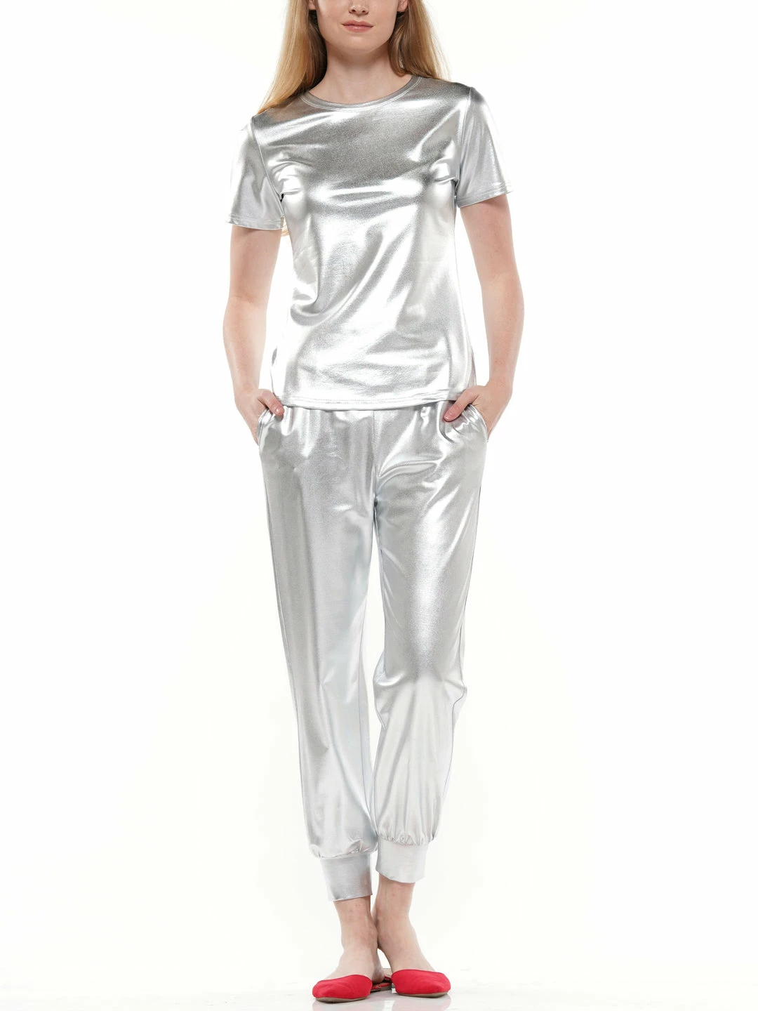 Why Dress TOPS Metallic Basic T-shirt 6 Why Dress TOPS Metallic Basic T-shirt