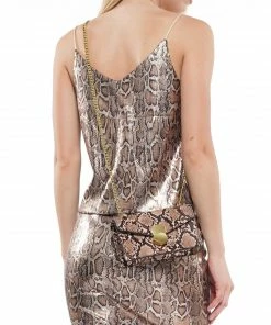 Why Dress Snake Pattern Sequin Fabric Camisole Top 8 Why Dress Snake Pattern Sequin Fabric Camisole Top