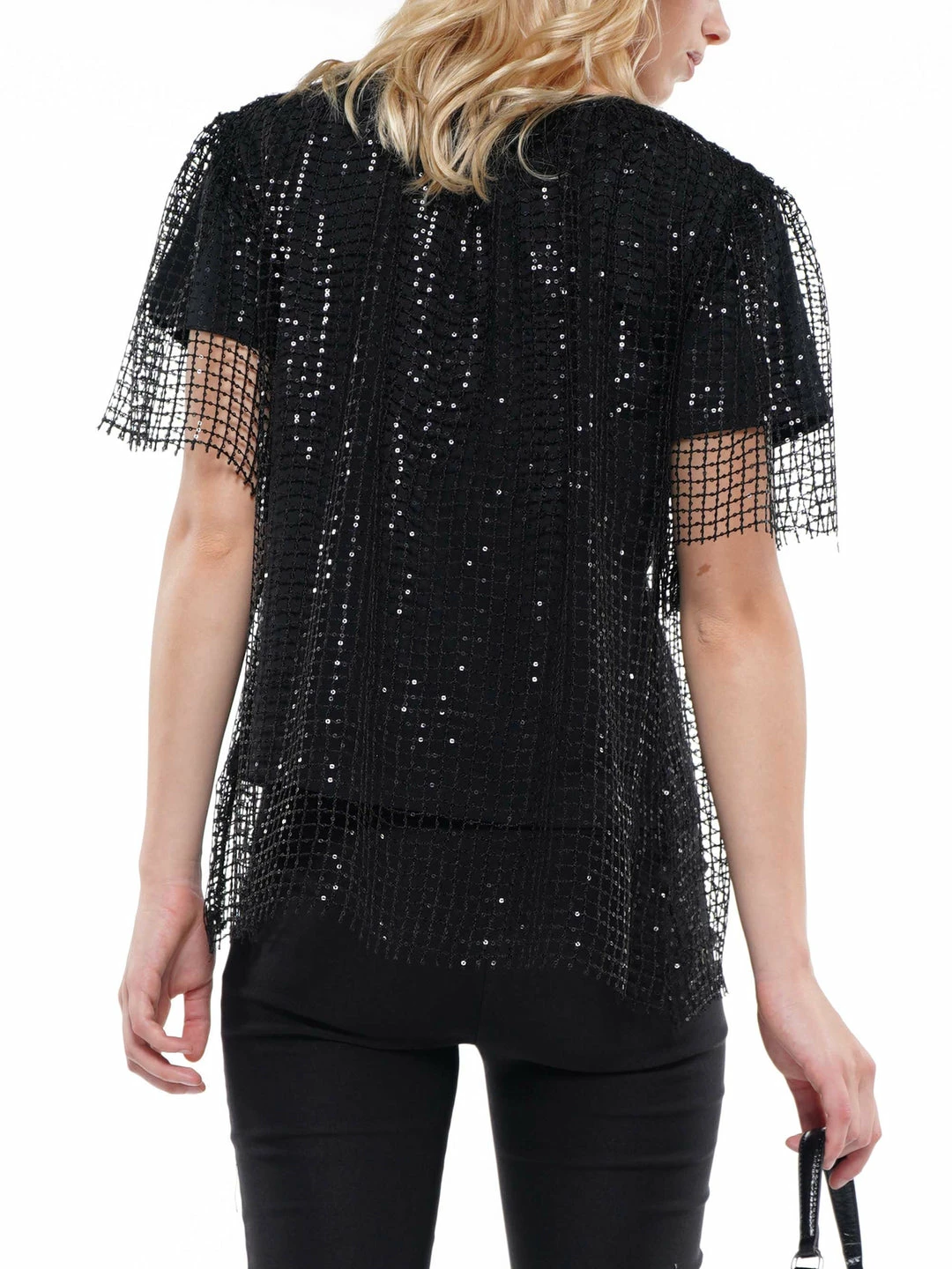 Why Dress Sequin Mesh Top BLOUSES 5 Why Dress Sequin Mesh Top BLOUSES