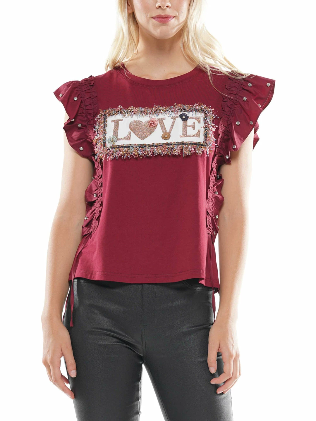 Why Dress TOPS 'Love' Shirred Frill Top 3 Why Dress TOPS 'Love' Shirred Frill Top