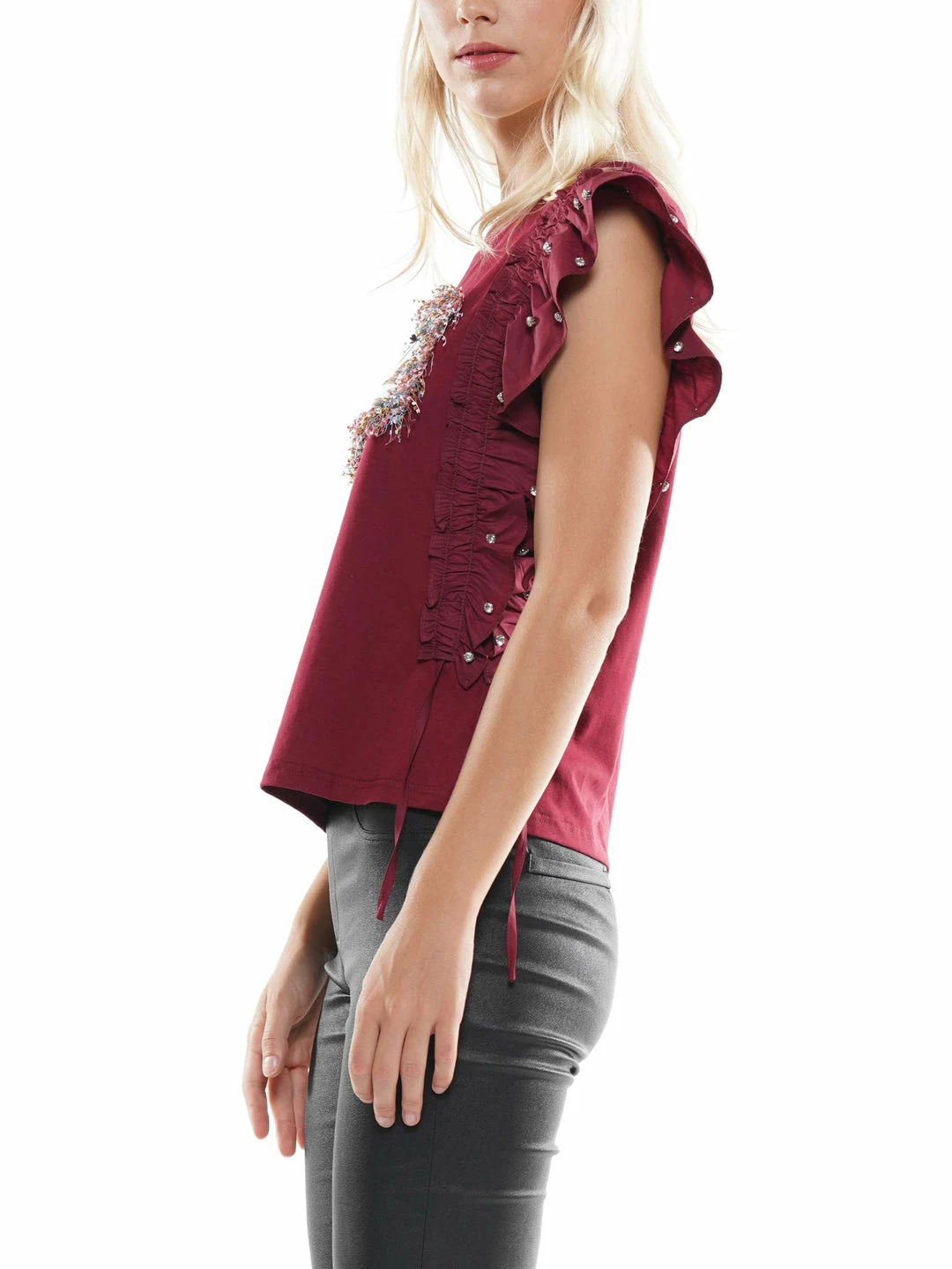 Why Dress TOPS 'Love' Shirred Frill Top 4 Why Dress TOPS 'Love' Shirred Frill Top