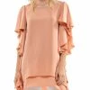 Why Dress Ruffle Sleeve Top BLOUSES 2 Why Dress Ruffle Sleeve Top BLOUSES