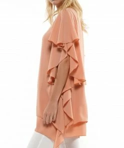 Why Dress Ruffle Sleeve Top BLOUSES