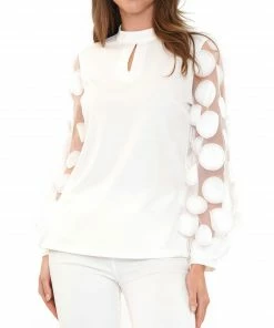 WHY DRESS Sales 21 Why Dress 3D Polka Dot Blouse