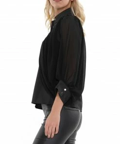 Why Dress Bat Winged Button-down Shirt TOPS